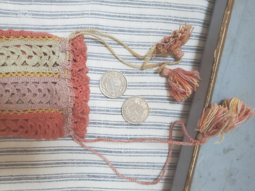 Bourse au crochet début XX
