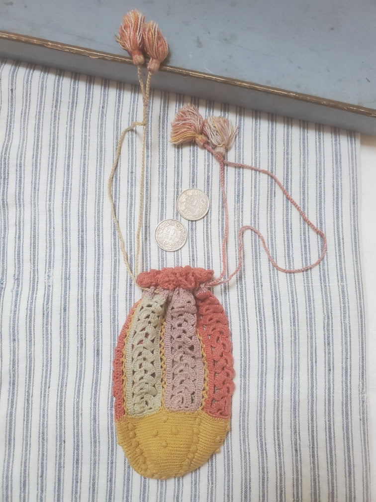 Bourse au crochet début XX