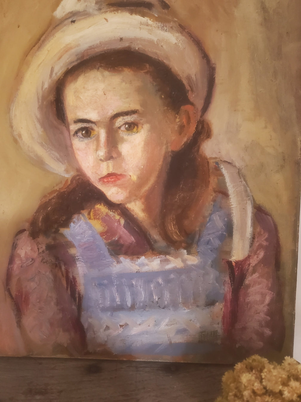 Portrait d'une fillette signé Jean-Marie Julien