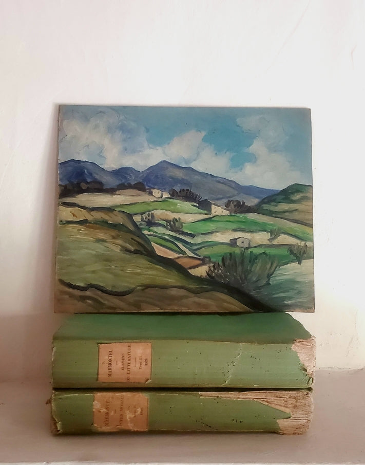Petit Paysage Provençal - Huile sur carton