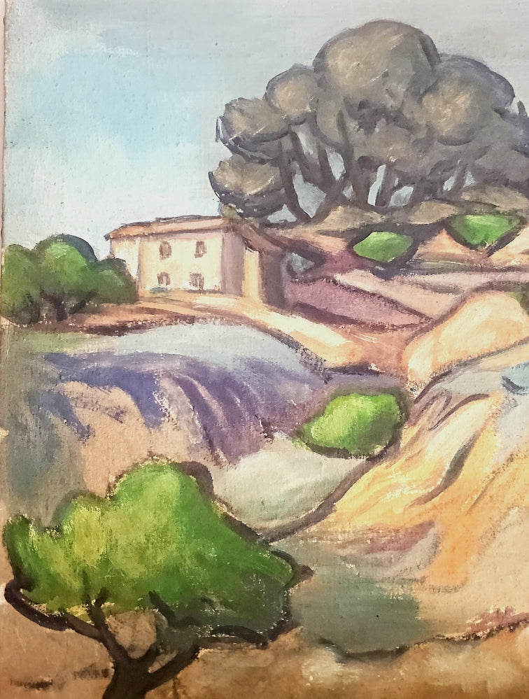 Paysage Provençal - Huile sur toile