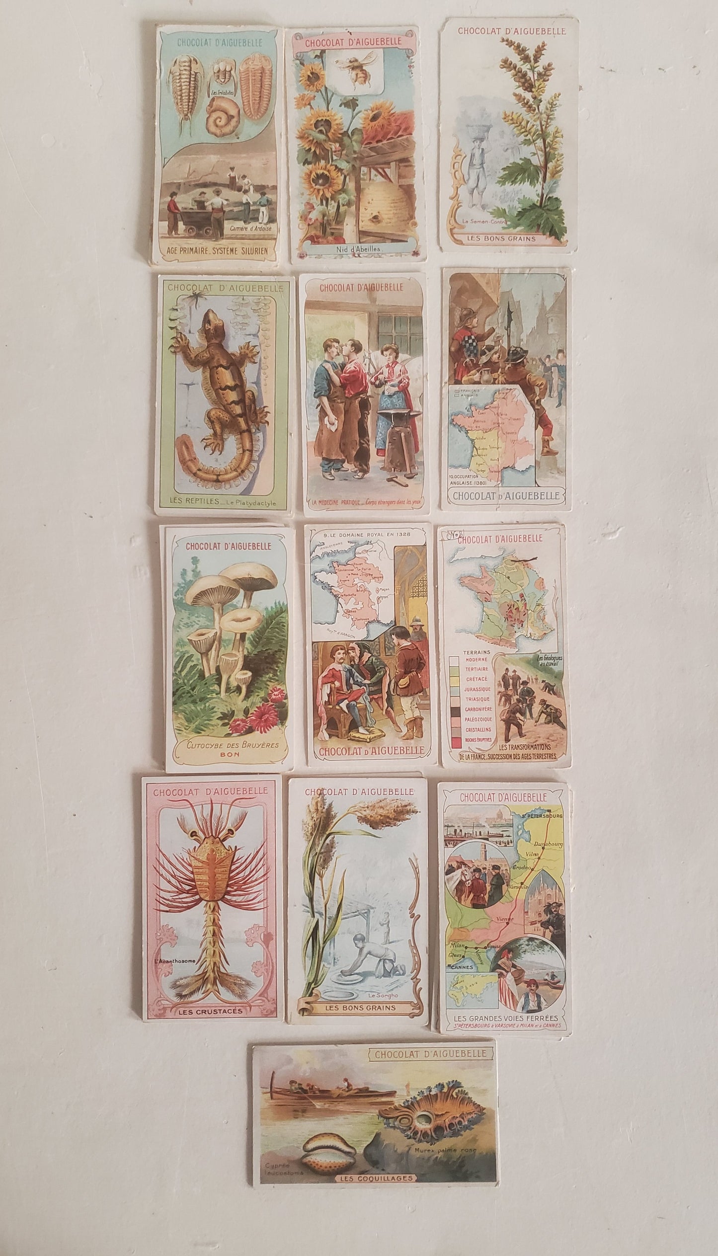 35 cartes à jouer marque "Chocolat d'Aiguebelle"