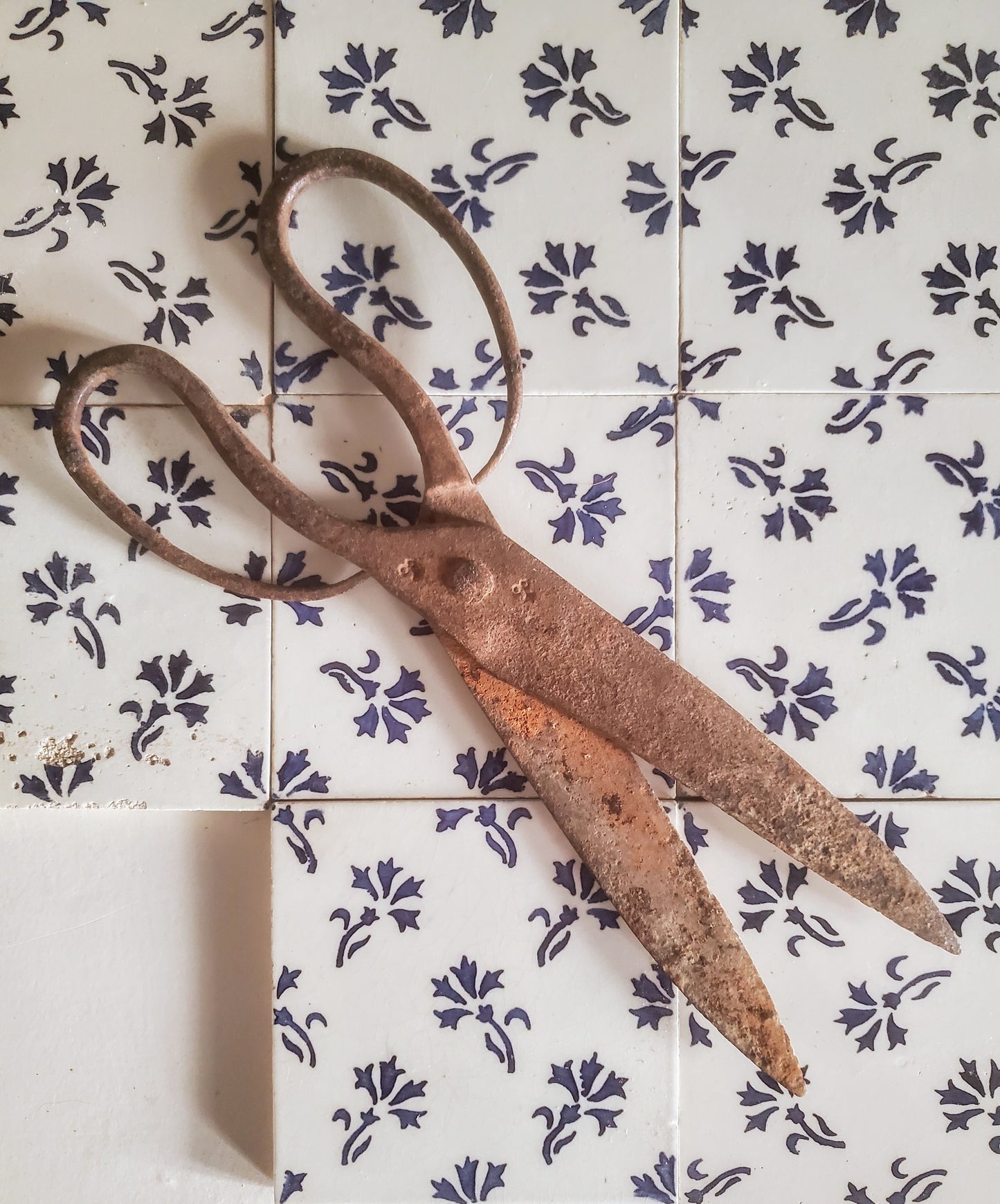 Vieux ciseaux forgé à la main