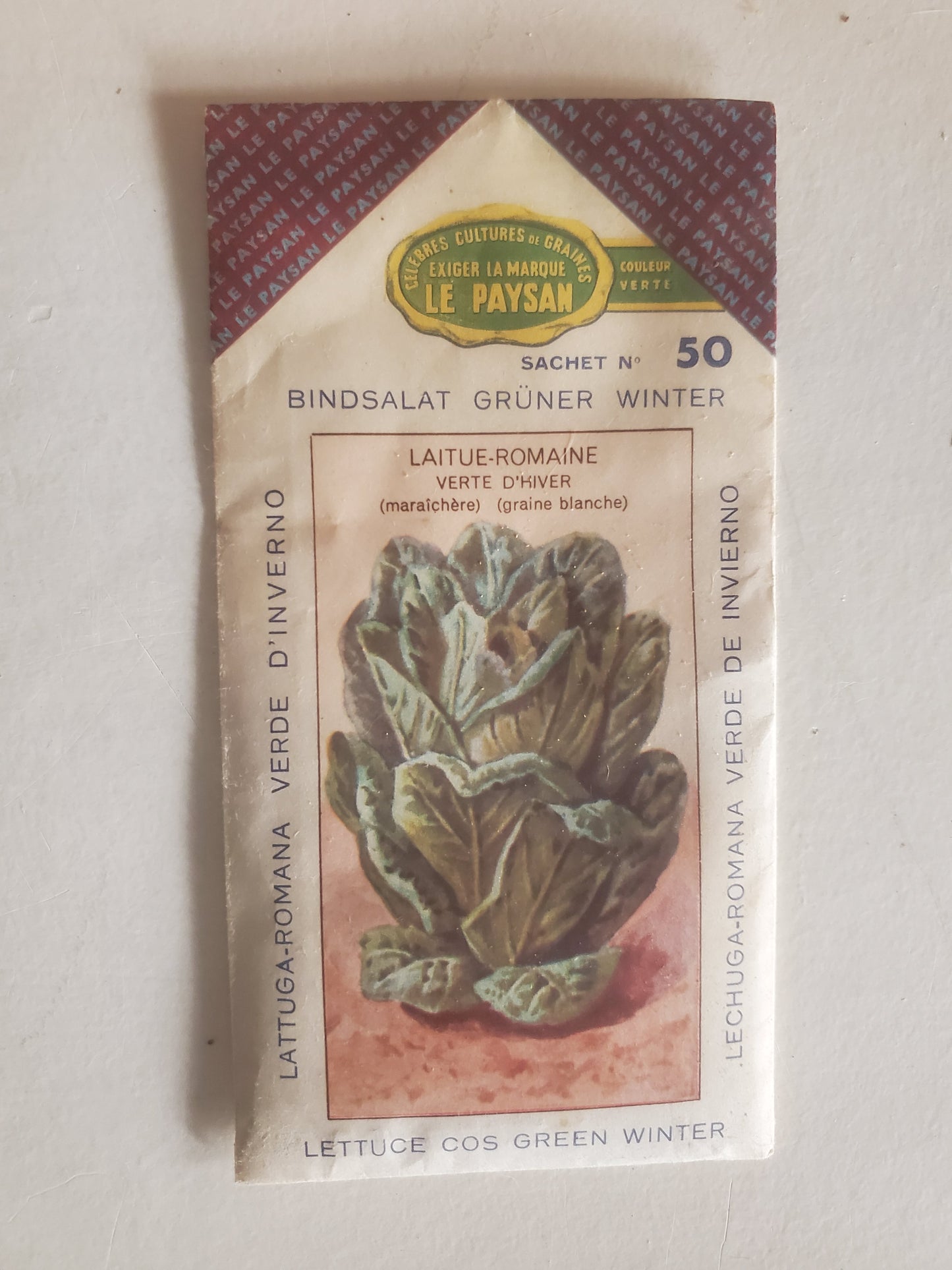 45 Sachets anciens de graines de légumes marque "Le Paysan"