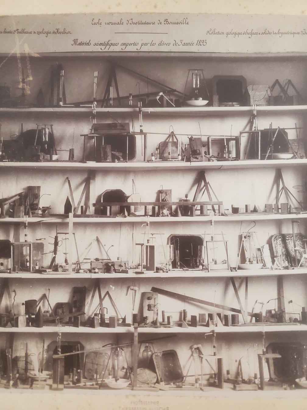 Photographie "Matériels scientifiques" 1893