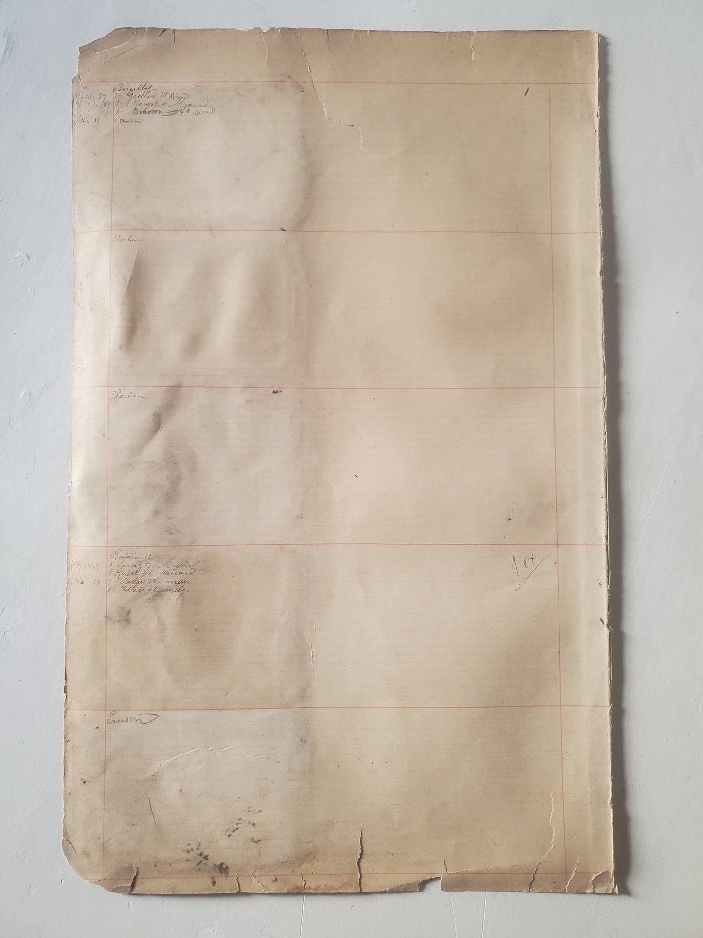 Document DAMAS 1889