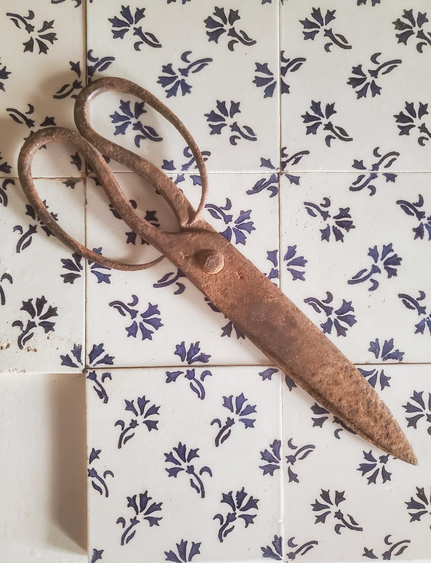 Vieux ciseaux forgé à la main